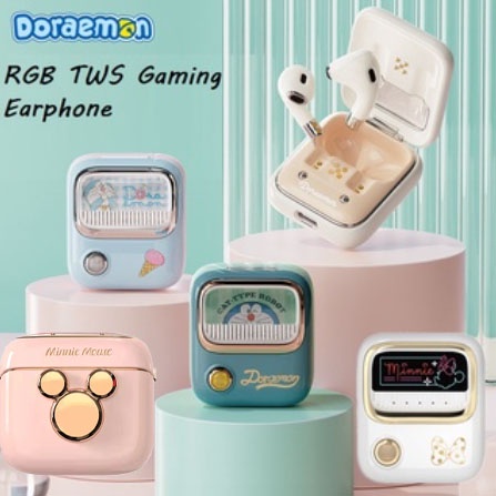 DISNEY Tai Nghe Gaming Không Dây Bluetooth 5.0 Q6 TWS Doraemon Có Nút Điều Khiển Cảm Ứng Giảm Tiếng Ồn