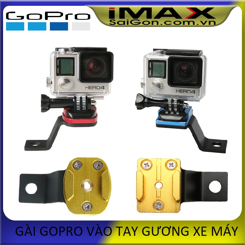 GÀI GOPRO VÀO TAY GƯƠNG XE MÁY