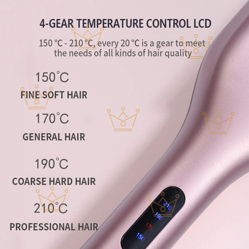 Máy uốn sóng nước lượn sóng 3 trục máy bấm tóc gợn sóng dập xoăn Hàn Quốc cao cấp bản to 5 mức chỉnh nhiệt