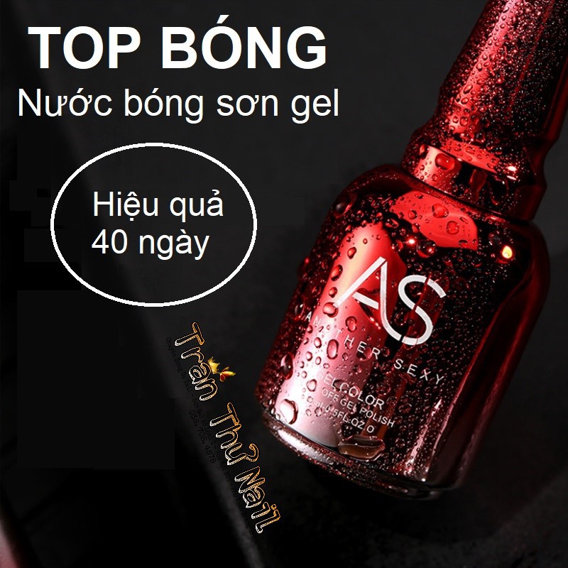 Top coat gel AS red - nước bóng