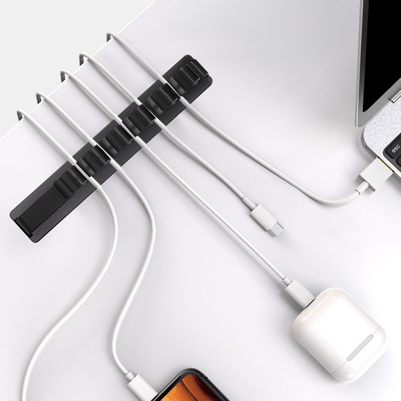 Kẹp cố định dây cáp sạc/ chuột máy tính DLLENCASE A302 bằng TPU tự dính