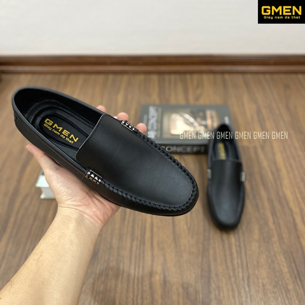 Giày da nam thiết kế da thật nguyên tấm đế cao su khâu chỉ bảo hành 1 năm TK0102