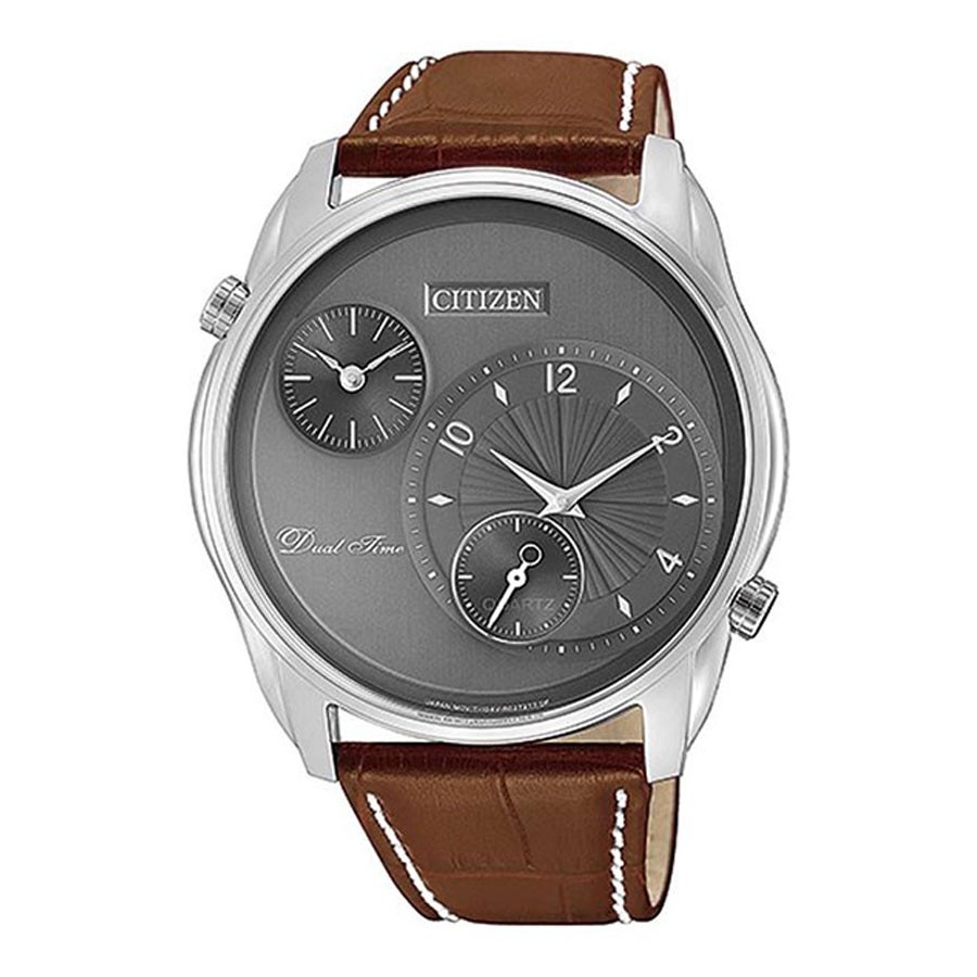 Đồng Hồ Nam Citizen Dây Da AO3030-16H - Mặt Xám