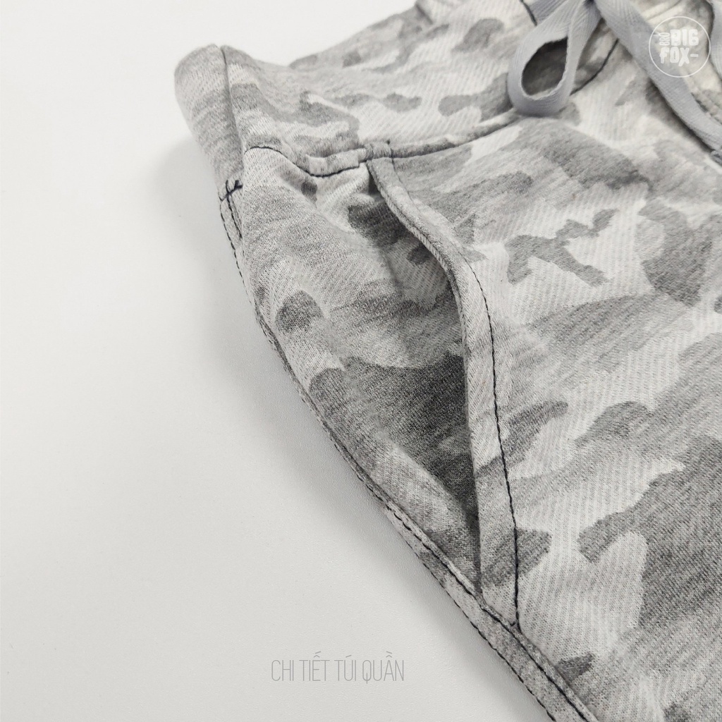 Quần Bé Trai Bigfox Quần Đùi Cho Bé Tới Size Đại Chất Nỉ Cotton Mùa Hè Phối Kẻ 3-15