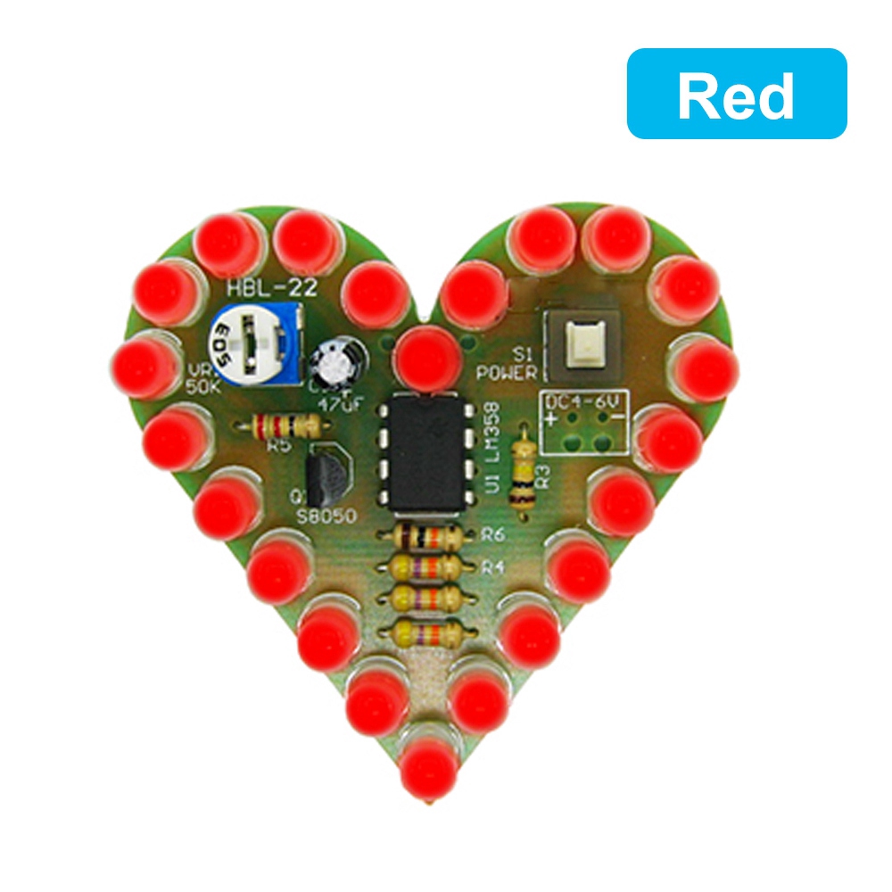 Bộ Bo Mạch Đèn Led Hình Trái Tim Dc 4v-6v | BigBuy360 - bigbuy360.vn