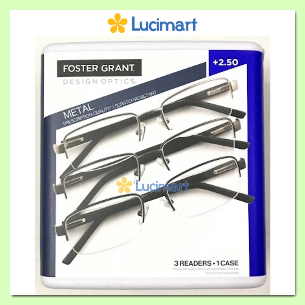 Kính lão Nam thương hiệu Foster Grant, nhiều màu sắc, nhiều độ [Hàng Mỹ]