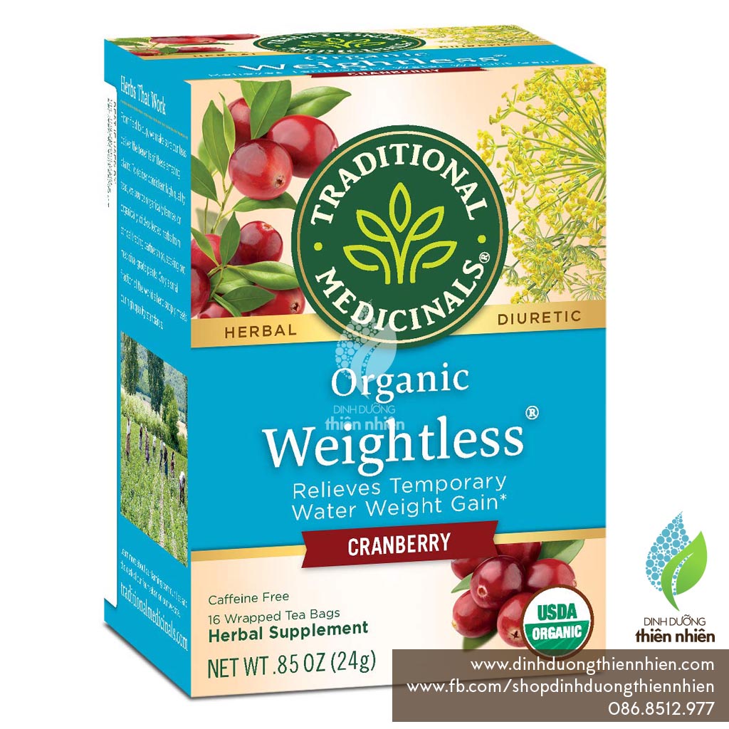 Trà Hữu Cơ Traditional Medicinals Organic Weightless Cranberry Tea