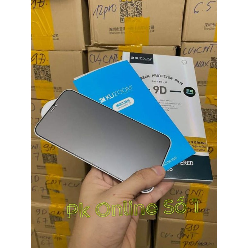 Kính cường lực 2In1 vừa chống NHÌN TRỘM chống VÂN TAY chính hãng KUZOOM