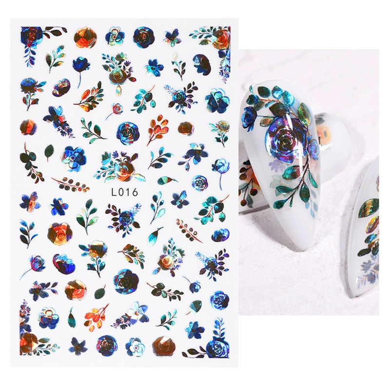 Miếng Dán Trang Trí Móng Tay Hình Hoa Lá 3D 10MK