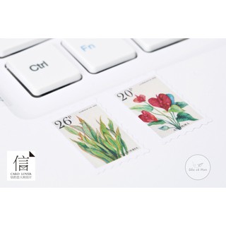 【B5】 STICKER STAMP VINTAGE CHỐNG NƯỚC