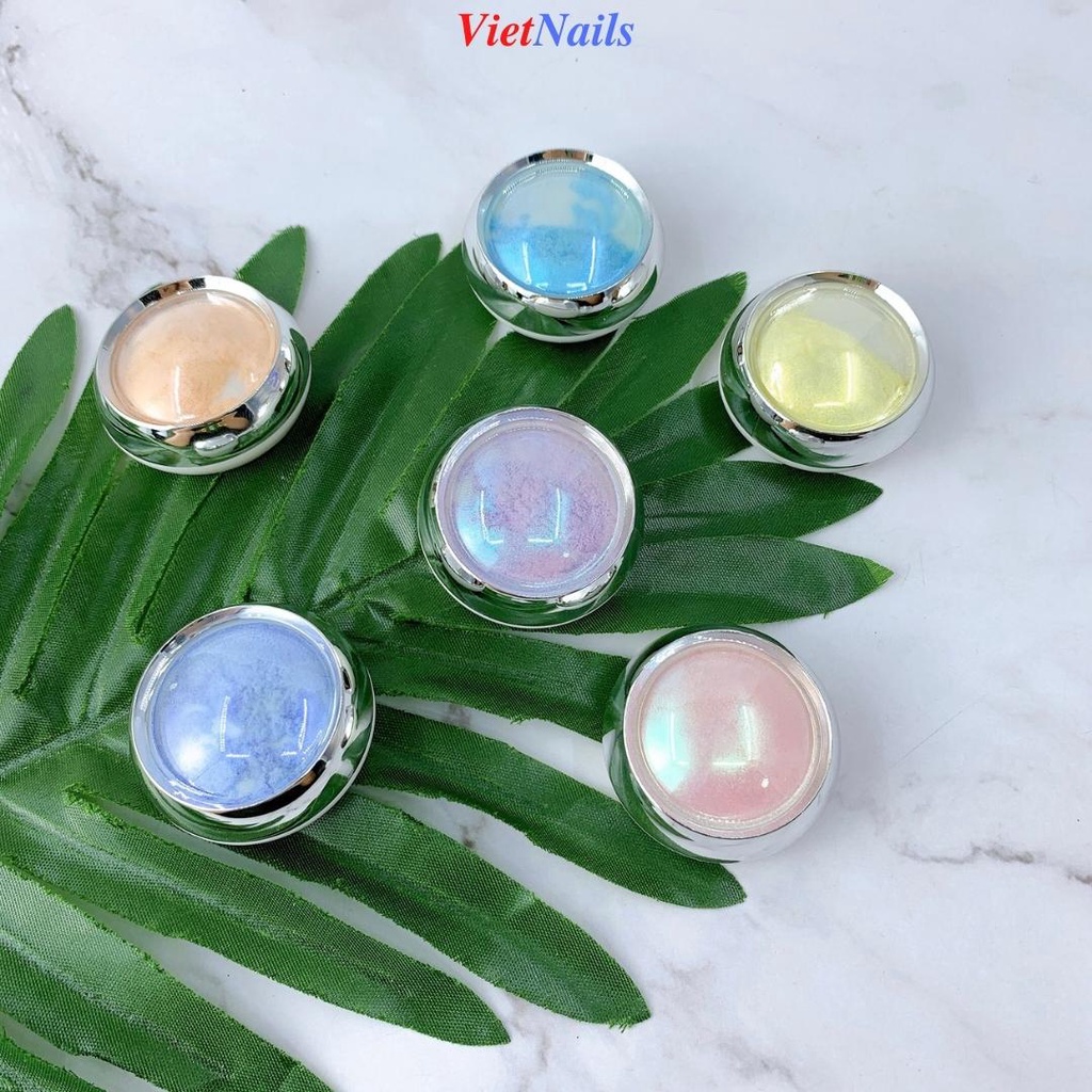 Set 6 Hũ Tráng Gương Ánh Nhũ Trang Trí Nail