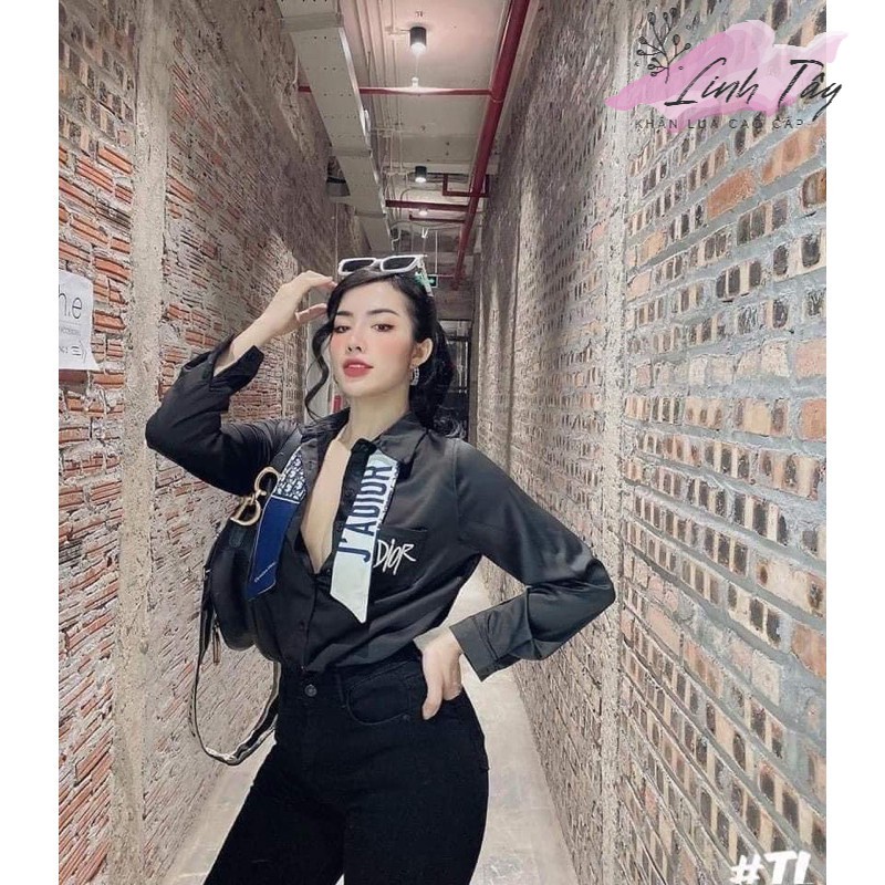 Khăn Phụ Kiện Khăn Lụa Quấn Túi Dior Cao Cấp Linh Tây- Buộc Túi Cột Tóc Đeo Tay