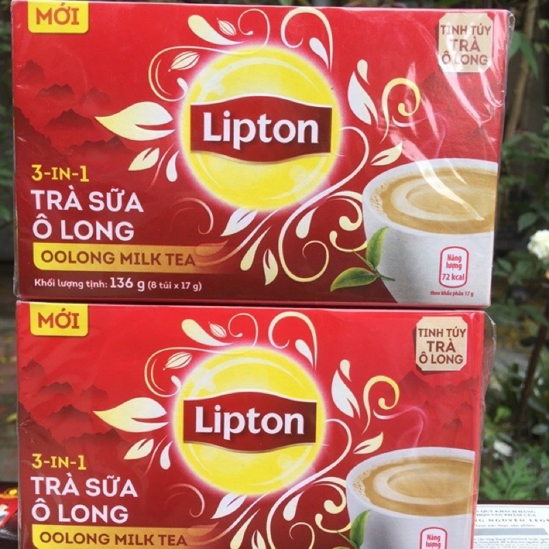 TRÀ SỮA Ô LONG LIPTON HỘP 136g(8 túi*17g)