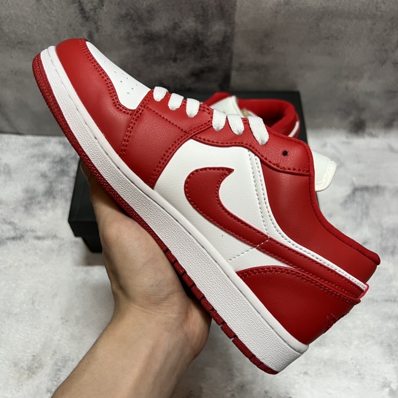 [KELLY SNEAKERS] Giày Thể Thao Sneaker Jordan 1 Low Đỏ Trắng - GymRed Cao Cấp (Ảnh Thật + Hàng Sẵn) | BigBuy360 - bigbuy360.vn