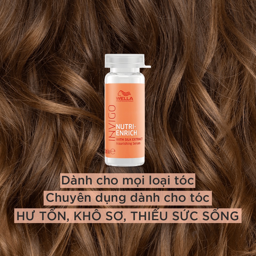 Serum Wella Invigo Tăng Cường Dưỡng Chất, Phục Hồi Tóc Khô Xơ Nutri Enrich Nourishing Serum 8x10ml