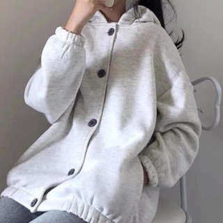 Áo khoác bo chun có nút cài cho nữ Unisex