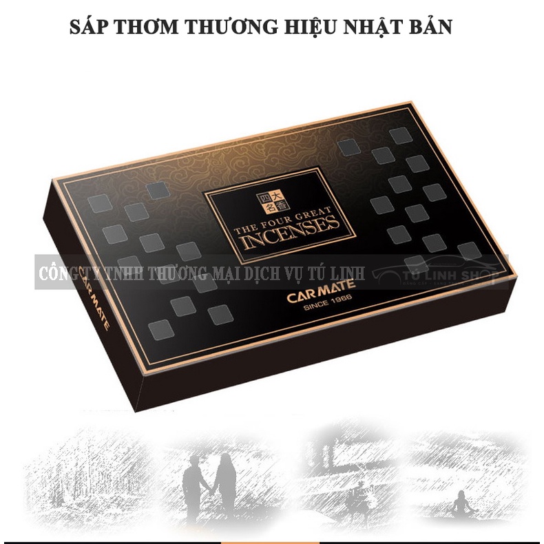 Nước hoa Sáp thơm khử mùi ô tô Carmate - Nhật Bản