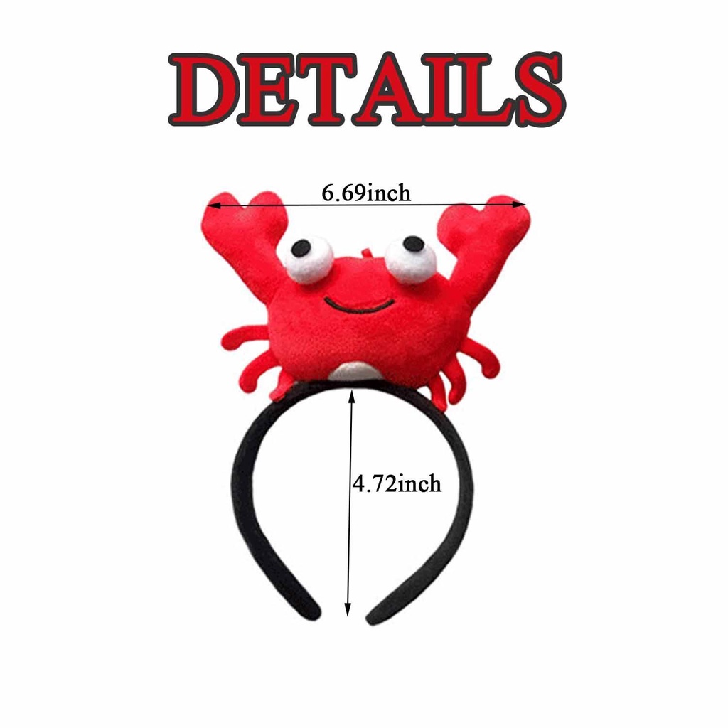 Băng Đô Cài Tóc Rửa Mặt Hình Cua / Cá Dễ Thương