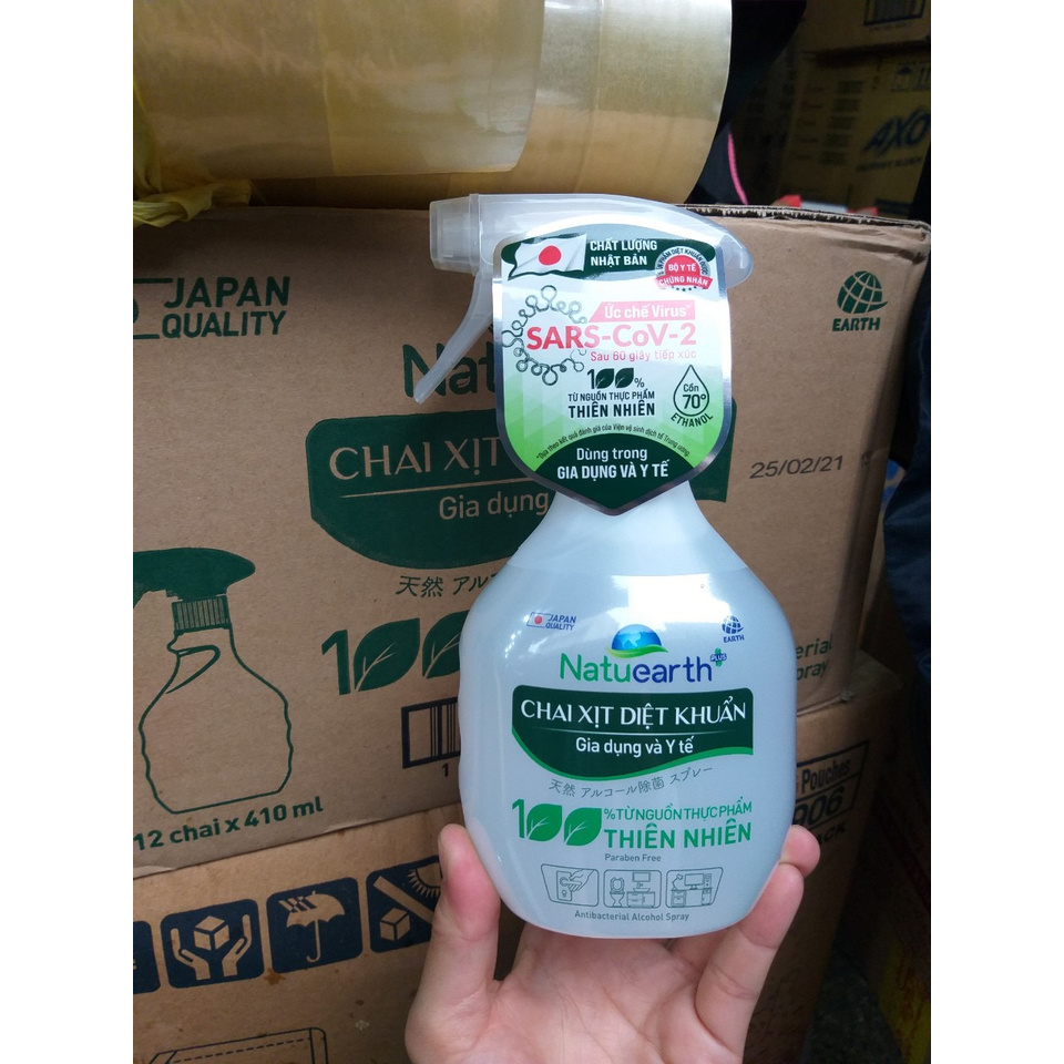 Chai xịt diệt khuẩn Natuearth 410ml giá tốt