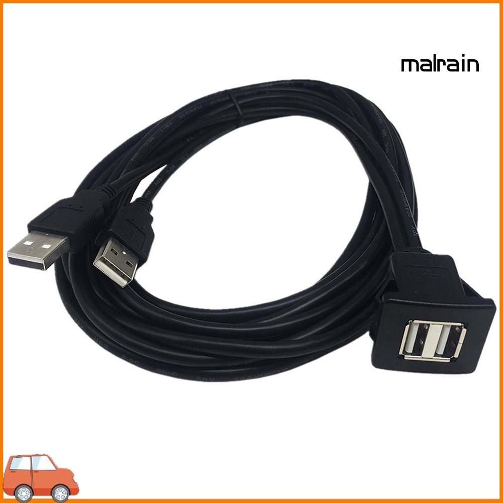 Dây Cáp Nối Dài 1m Cổng Usb 2.0 Đực Và Cái Cho Bảng Điều Khiển Xe Hơi