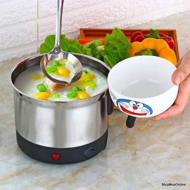 Ca nấu mì inox, ca ăn lẩu mì, ca nấu nước, ca ăn mì tôm, nồi lẩu mini HAPPY