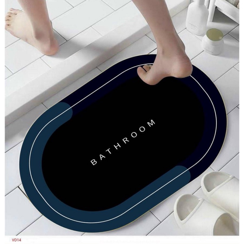 Thảm chùi chân 3D hình thú mẫu Oval lau chân chống trượt nhà tắm bếp nhiều hình Xiaomimi D1.086