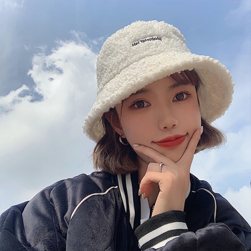 Nón Tai Bèo Bằng Vải Nhung Lông Cừu Nhân Tạo Dày Dặn Giữ Ấm Hợp Thời Trang Mùa Đông