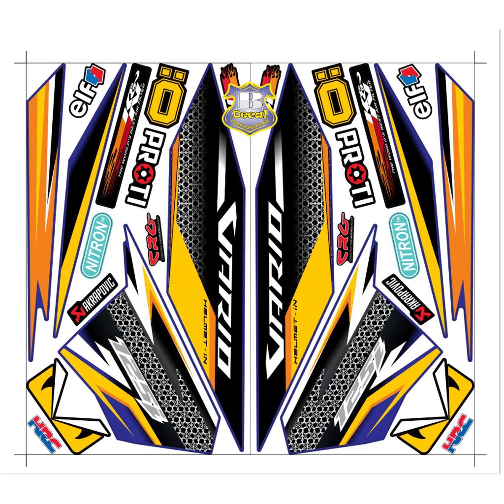 ( Quí khách vui lòng mang ra tiệm cho thợ dán ) Tem vario 2017 xanh