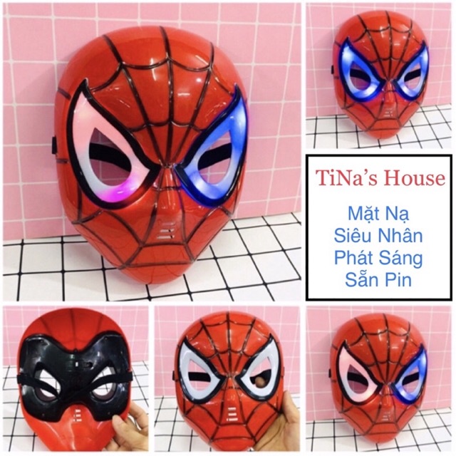 Mặt Nạ Siêu Nhân Người Nhện Phát Sáng, Đồ Chơi Cosplay Siêu Anh Hùng, Đồ Chơi Mặt Nạ Người Nhện Phát Sáng Cho Bé…