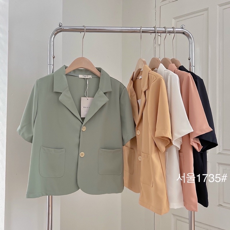 áo blazer cộc tay 2 túi