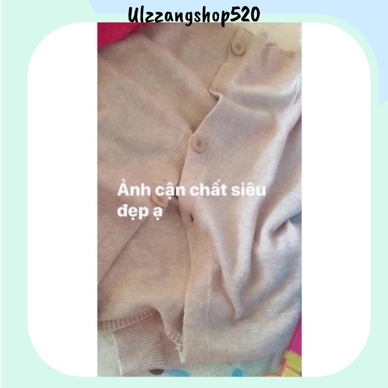Áo cadigan len lông thỏ mềm 4 màu đen nâu ghi be free size kiểu Hàn Quốc Ulzzangshop520