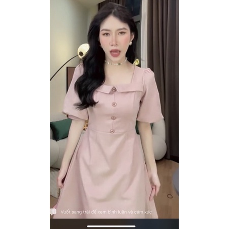 Đầm hồng Loan Lâm size M siêu tiểu thư