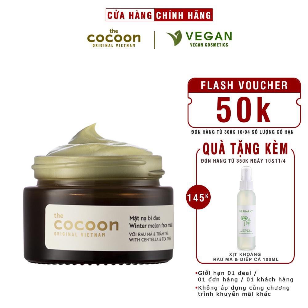 Mặt nạ bí đao the cocoon 30ml da dầu và mụn ẩn