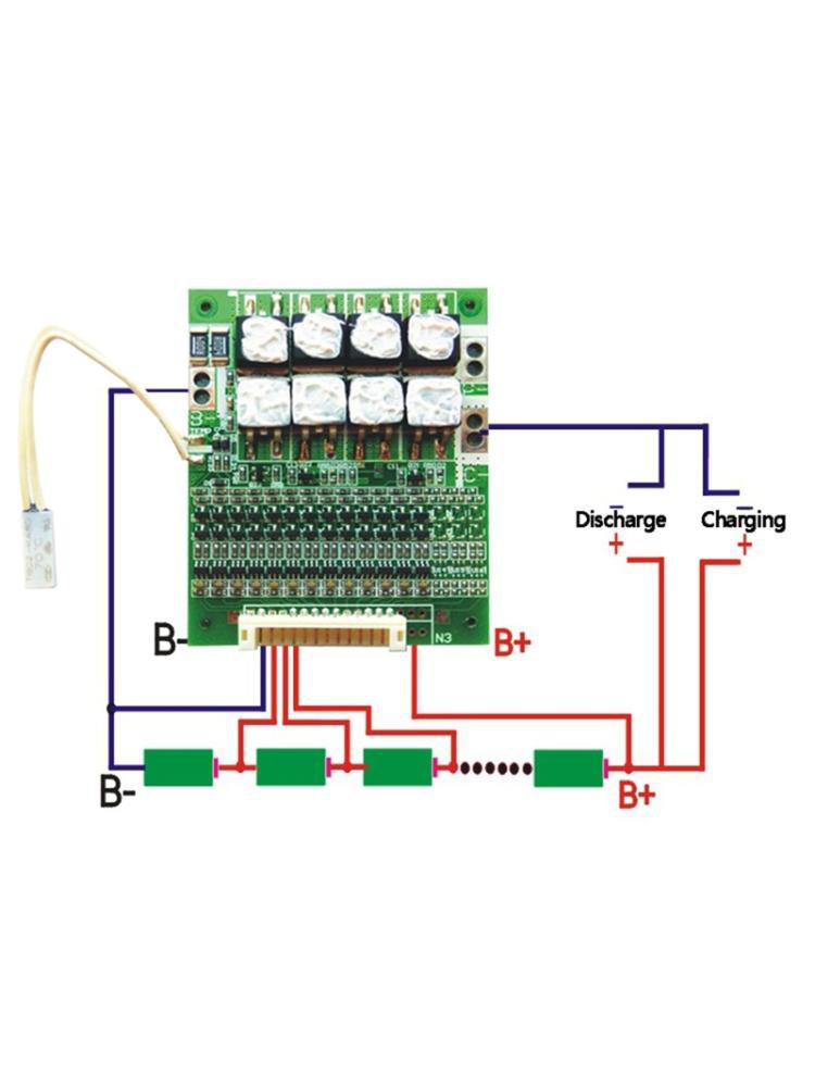 Bảng Mạch Cân Bằng Pin Li-Ion Bms Pcb 13s 48v 60a
