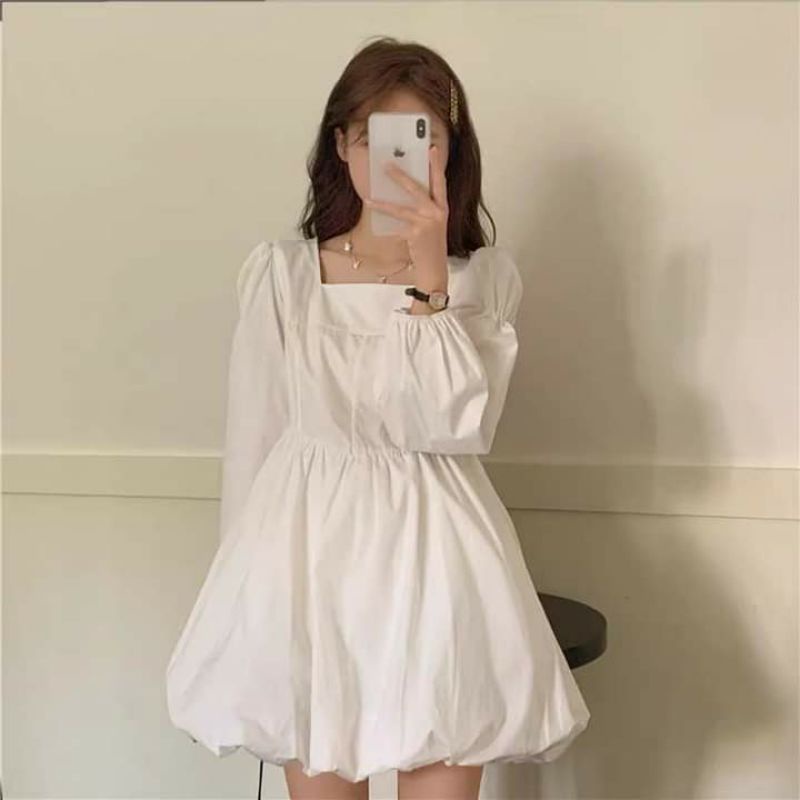 Đầm Ullzang cổ vuông ☁