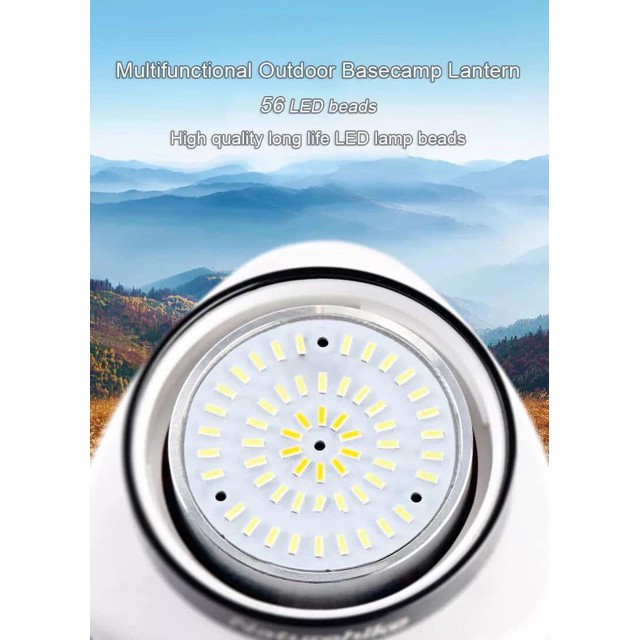 Đèn led Natturehike cắm trại du lịch dã ngoại đen pin sạc dự phòng Campoutvn A023