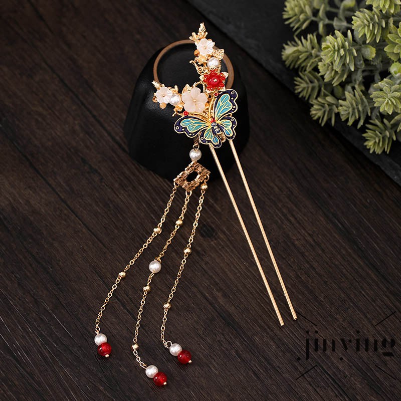GETNOIVAS BUTTERFLY Bộ Phụ Kiện Cài Tóc Phong Cách Trung Hoa Cho Bé Gái