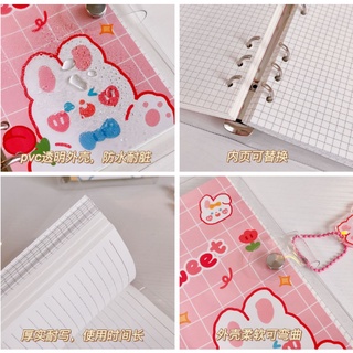 sổ a6 gấu lucky Sổ lò xo mini
