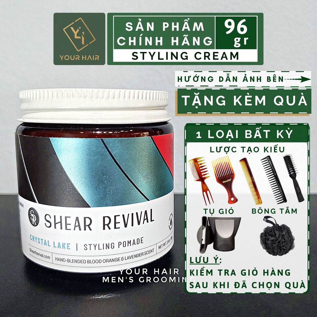 Sáp vuốt tóc Shear Revival CRYSTAL LAKE STYLING POMADE - 96g