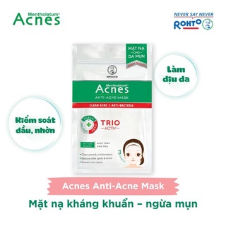 [thanh lý HSD 10/2023] Mặt nạ Acnes dành cho da dầu và mụn (3 Miếng/Gói)