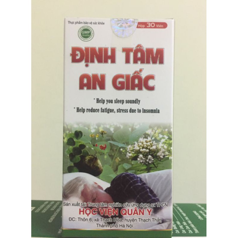 Hết mất ngủ, khó ngủ với 2 hộp Định Tâm An Giấc của Học viện Quân Y ( mỗi hộp 30 viên)