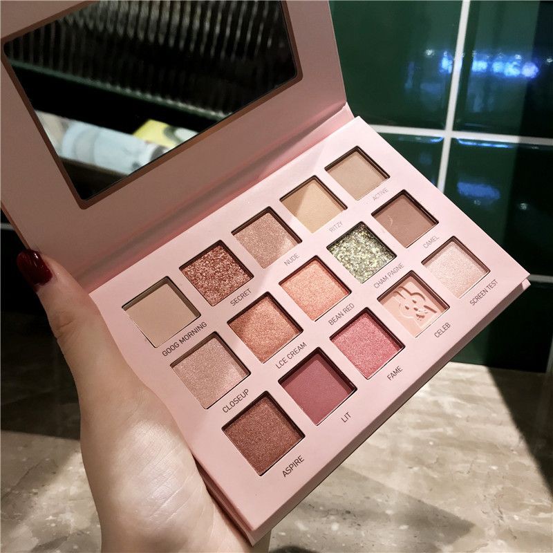 Bảng Mắt 15 Ô Thỏ Xinh RUHUATUO EYE SHADOW Bảng Phấn Màu Mắt Nhũ Lì Kim Tuyến Tặng Gương Nội Địa Trung Thỏ Nơ Xinh | BigBuy360 - bigbuy360.vn