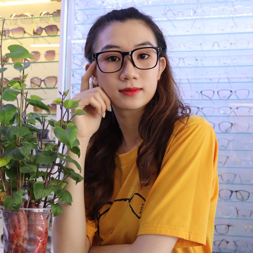 Gọng kính cận nữ nam, kính gọng vuông NANO 6328 nhiều màu thời trang Hàn Quốc chống tia UV chống trầy xước