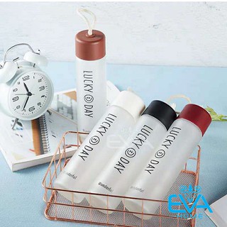 Bình Nước Thuỷ Tinh Mờ Happy Day 400 Ml