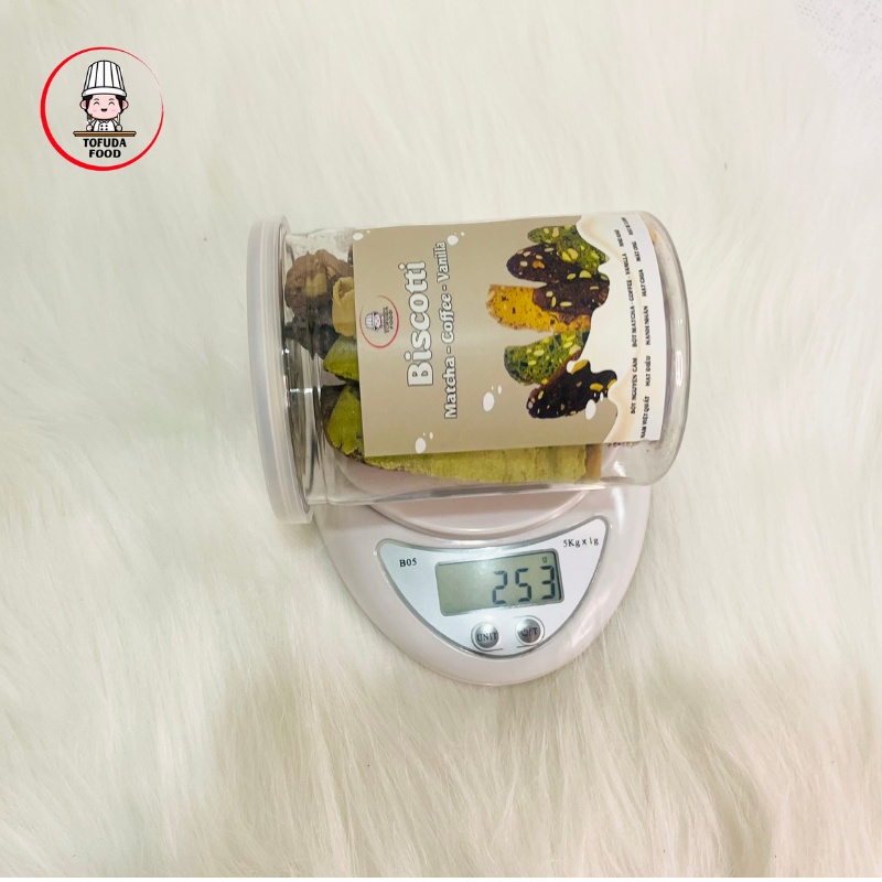 Bánh Biscotti nguyên cám mix 3 vị trà xanh vani cà phê ăn kiêng tăng cơ giảm cân, tiểu đường, eatclean TOFUDA BIS3VI250 | BigBuy360 - bigbuy360.vn