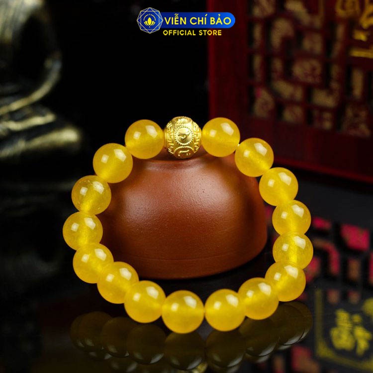 Vòng tay Lục Tự vàng Charm vàng 24K thời trang phụ kiện trang sức Viễn Chí Bảo V000513 C240078