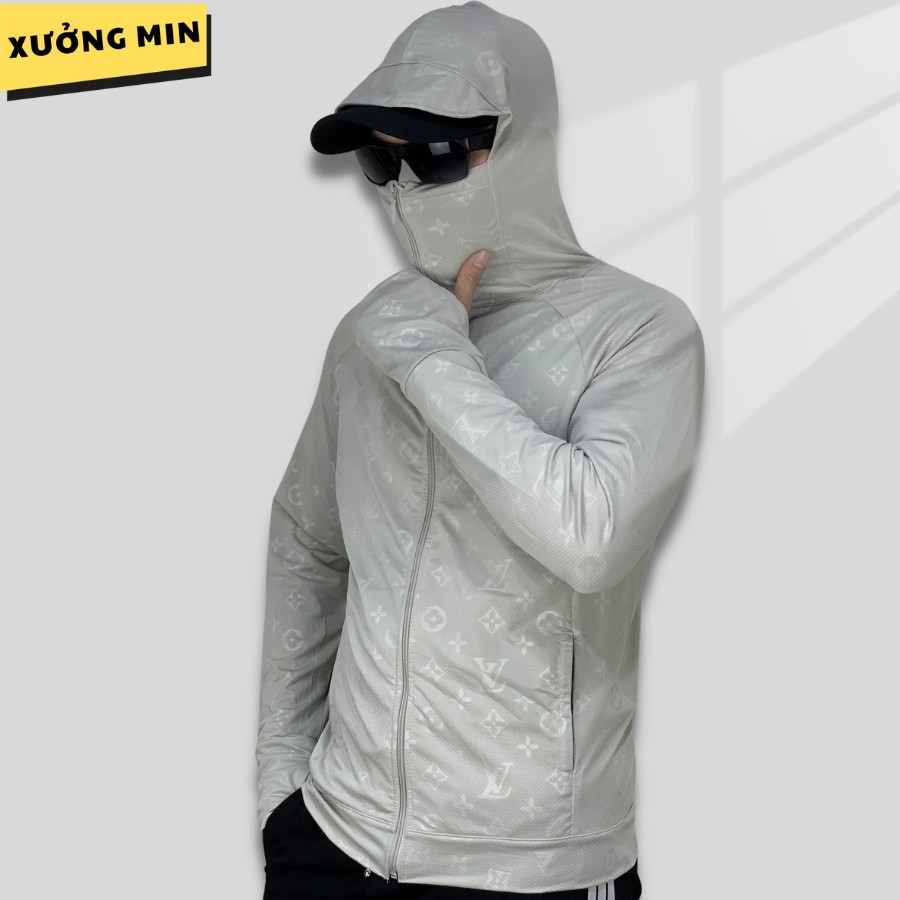Áo chống nắng họa tiết LV 3D kéo cao thay khẩu trang Xưởng Min - M23 | BigBuy360 - bigbuy360.vn