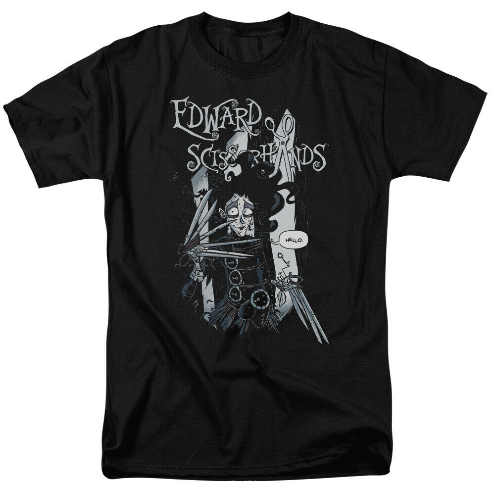 100% Cotton Thoải Mái Phù Hợp Với Nam Áo Edward Scissorhands Hello 80S Phim Ngộ nghĩnh Thú Vị Tee Dà