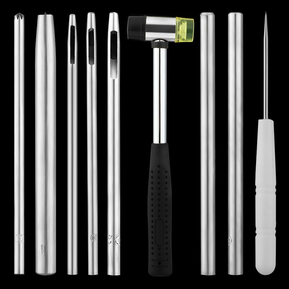 Dụng cụ đục lỗ gắn đinh tán mini hình nấm cho túi/ giày búp bê nhiều kiểu tùy chọn