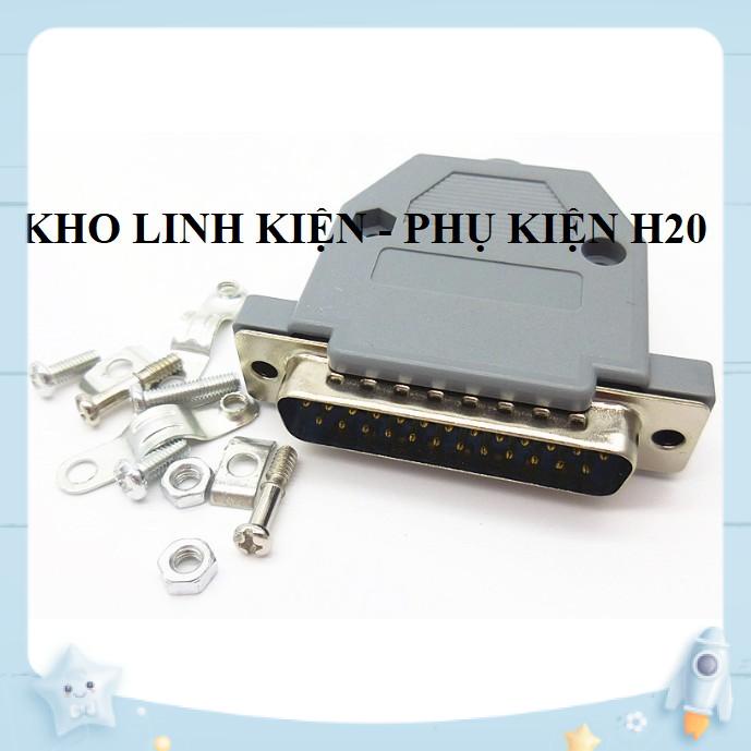 DB25 2 hàng hàn dây đực/cái +  Vỏ ốp DB25 vỏ màu đen - màu ghi